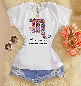 Tshirts feminina poliéster - Escorpião