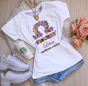 Tshirts feminina poliéster - Libra