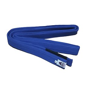 FAIXA DE JIU JITSU A0 AO A4 AZUL COM PONTEIRA PRETA - KEIKO