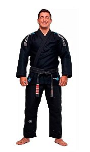 KIMONO MUNDIAL 10 JIU JITSU TRANÇADO PRETO - ATAMA