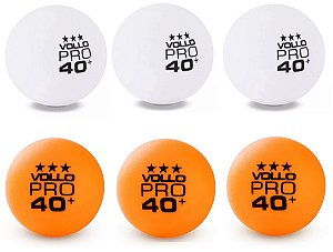 Kit 06 Bolas de Tênis de Mesa Ping Pong 03 Estrelas Oficial Vollo