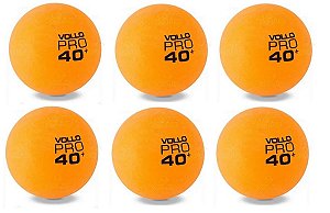 Kit 06 Bolas de Tênis de Mesa Ping Pong ABS 40+ Vollo