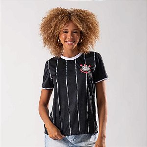 Camiseta Corinthians Corinto Feminina Oficial Braziline