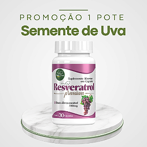 Promoção 1 Pote Semente de Uva – Resveratrol: melhora a circulação, controla o colesterol LDL e o Diabetes