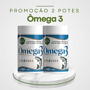 Promoção 2 Potes Ômega 3 – Saúde Cardiovascular e Cerebral com Alta Concentração de EPA e DHA
