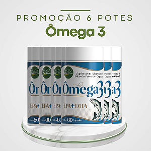 Promoção 6 Pote Ômega 3 – Saúde Cardiovascular e Cerebral com Alta Concentração de EPA e DHA