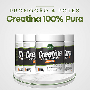 Promoção 4 Potes Creatina Monohidratada 100% Pura - Força e Desempenho Máximo para Quem Busca um Ótimo Resultado