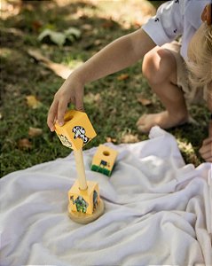 Quebra cabeça Cubos Amarelo - 18m