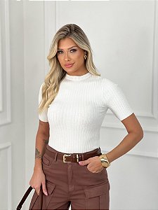 BLUSA MEIA MG TRICOT