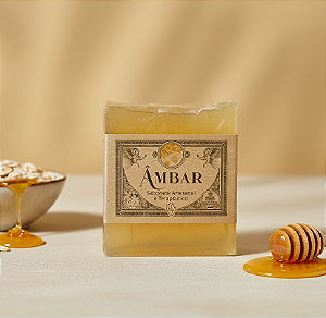 Sabonete Terapêutico em barra Âmbar - Mel com Própolis