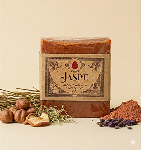 Sabonete Terapêutico em barra Jaspe - Avelã, Maçã e Argila Vermelha