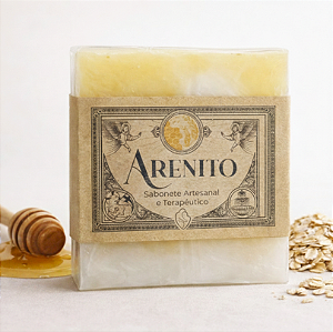 Sabonete Terapêutico em barra Arenito - Mel e Aveia com essência de Mel