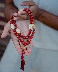 Terço da Vitoria pelo Sangue de Jesus em Pedra Jaspe