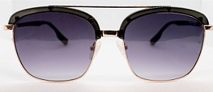 Óculos de Sol Feminino Chiili Beans Quadrado Preto lentes degradê