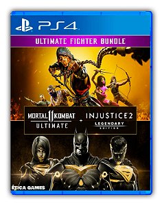 Pacote Mortal Kombat 11 Ultimate + Injustice 2 Ed. Lendária PS4 Mídia Digital