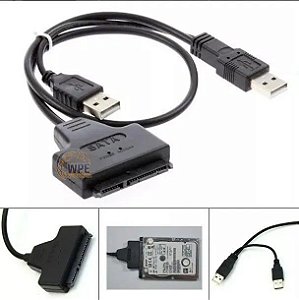 Cabo Usb 2.0 Para Hd Sata 2.5 Com Energia