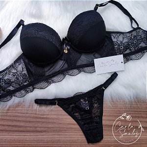 Conjunto cropped Anitta - preto