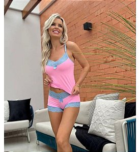 Baby doll Bicolor Microfibra - Azul bb + Rosa bb