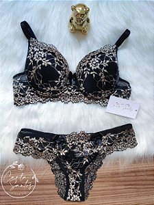 Conjunto Leila - Preto Bicolor