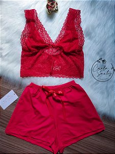 Short doll Doce Luar - Vermelho