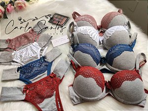 Conjunto Algodão e Renda