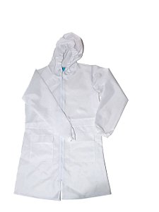 Jaleco em Nylon Impermeável com Punho e Elástico na cintura