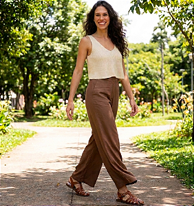 Regata de Tricot com Alça Fina Feminina