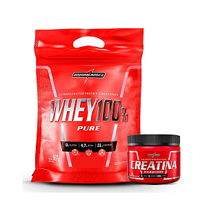 Combo 100% Whey 900g + Creatina 150g Integralmédica