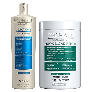 Escova Progressiva Sem Formol Select One 1L + Botox Blend Repair 1kg - Prohall