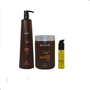 Kit Minas Flor Reconstrução Ojon +7 Masc+ Shampoo + Oleo