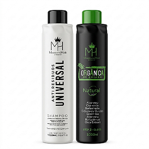 Kit Escova Orgânica De Quiabo 1L Maranata Hair