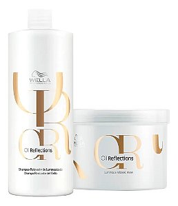 Kit Wella Oil Reflections Kit Shampoo 1 Litro + Máscara 500ml