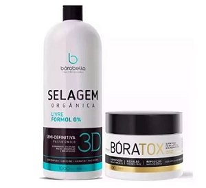 Kit Borabella Selagem 3D Orgânica lL + Botox Boratox 300g