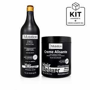 Creme Alisante 1kg + Shampoo Neutralizante Hair Mutation 1L