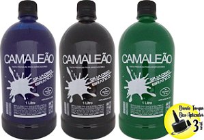 TINTA PREMIUM PARA RECARGA PINCEL MARCADOR DE QUADRO BRANCO - 03 FRASCOS DE 1 LITRO (PRETO/AZUL/VERDE)