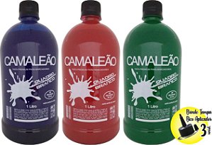TINTA PREMIUM PARA RECARGA PINCEL MARCADOR DE QUADRO BRANCO - 03 FRASCOS DE 1 LITRO (AZUL/VERMELHO/VERDE)