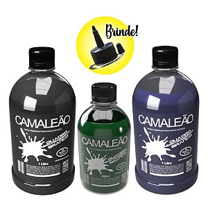 TINTA PREMIUM PARA RECARGA PINCEL MARCADOR DE QUADRO BRANCO - 02 FRASCOS DE 1 LITRO (PRETO/AZUL) + 01 FRASCO 500ML (VERDE)