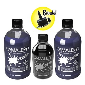 TINTA PREMIUM PARA RECARGA PINCEL MARCADOR DE QUADRO BRANCO - 02 FRASCOS DE 1 LITRO (AZUL/AZUL) + 01 FRASCO 500ML (PRETO)