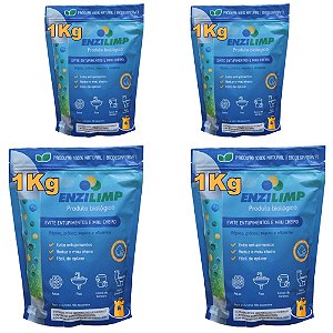 ENZILIMP MILLENNIUN BIORREMEDIADOR P/ ESGOTO - CX 4x1Kg