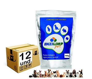 ENZILIMP PET MILLENNIUN BIORREMEDIADOR P/ MAUS ODORES - CX 12x150g