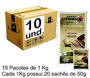 LESMICIDA RESISTENTE UMIDADE CITROMAX - CX 10x(20x50g/01kg) 10Kg
