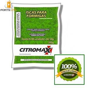 ISCA CASCA DE LARANJA P/ FORMIGAS CITROMAX (6x50g) 300g