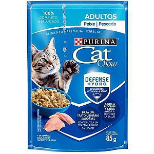 SACHE CAT CHOW ADULTO PEIXE - 85G