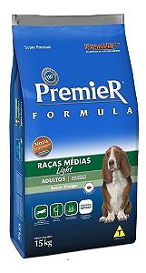 Premier Formula Cães Adultos Raças Médias Light 15Kg