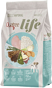 Quatree Life Cães Filhotes Raças Pequenas Frango e Arroz 3kg