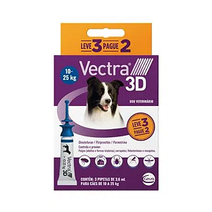 Vectra 3d Cães de 10 a 25kg Leve 3 Pague 2
