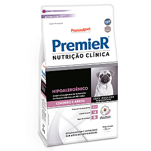 Premier Nutrição Clinica Cães Adultos Raças Pequenas Hipoalergênico Cordeiro 2kg