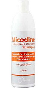 Micodine Shampoo Cetoconazol e Clorexidine para Cães e Gatos 500ml