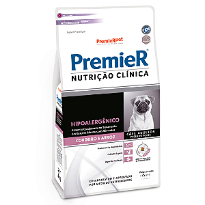 Premier Nutrição Clinica Cães Adultos Raças Pequenas Hipoalergênico Cordeiro 10,1Kg