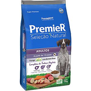 Premier Seleção Natural Cães Adultos Batata Doce 12Kg